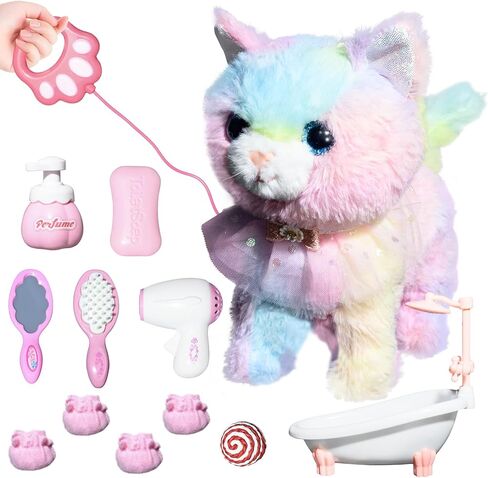 Puppy Toys for Kids, Toy Dogs That Walk and Bark, Walking Dog Toy for Kids with Leash, Interactive Stuffed Puppy with Remote Control, for Girls and Boys Aged 3-7 Year Old in Saudi Arabia