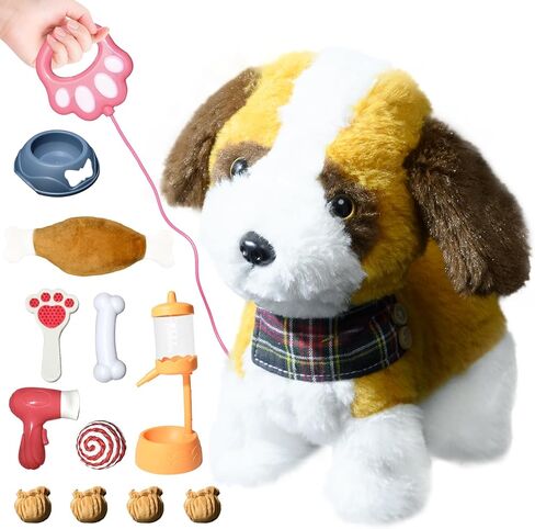 Puppy Toys for Kids, Toy Dogs That Walk and Bark, Walking Dog Toy for Kids with Leash, Interactive Stuffed Puppy with Remote Control, for Girls and Boys Aged 3-7 Year Old in Saudi Arabia