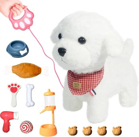 Puppy Toys for Kids, Toy Dogs That Walk and Bark, Walking Dog Toy for Kids with Leash, Interactive Stuffed Puppy with Remote Control, for Girls and Boys Aged 3-7 Year Old in Saudi Arabia