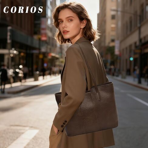 PU Leather Handbag Women Laptop Tote Bag with Zipper Computer Briefcase Designer Top Handle Bag in Saudi Arabia