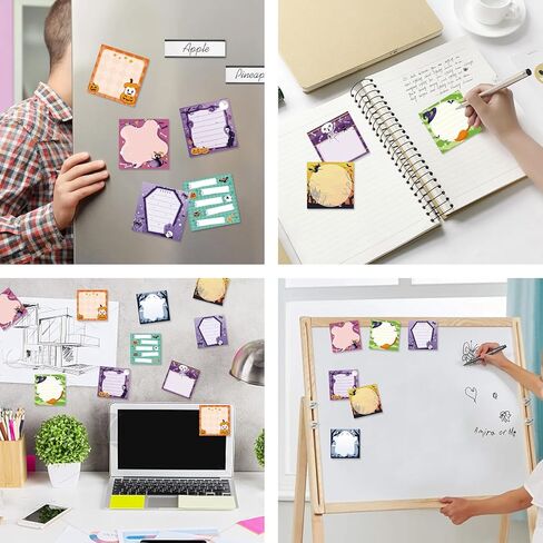Konsait 9 PCS Halloween Sticky Notes Self-Adhesive to do List Paper Halloween Office Supplies Funny Post it Notes 30 Sheets Each Student Teacher Gift Stationery Party Favors in Saudi Arabia
