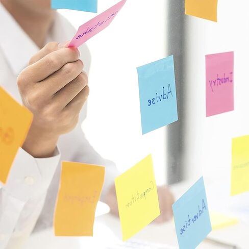 8 Pack 3x3 Inch Sticky Notes, Bright Colors Self-Stick Pads for Office Home (50 Sheets/Pad) in Saudi Arabia