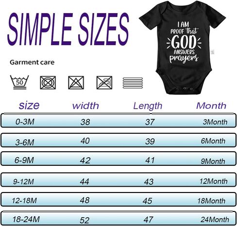 I Am Proof That God Answers Prayers Bodysuit, Christian Infant Cotton Romper Short Sleeve Outfits 0-24 Months in Saudi Arabia