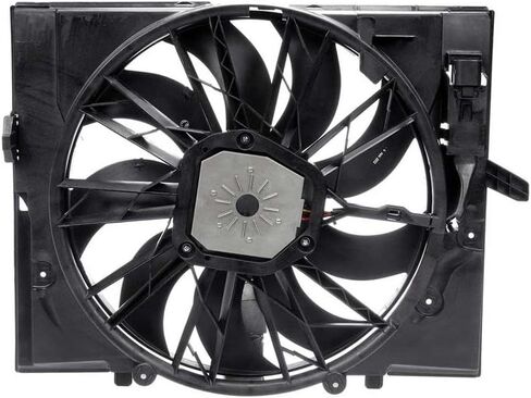 Engine Cooling Fan Assembly 1PC Replaces 17427514181, 17427543282 Compatible with BMW 525i 2006-2007 Compatible with BMW 525xi 2006-2007 Compatible with BMW 528i 2008-2010 in Saudi Arabia