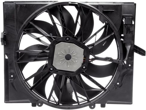 Engine Cooling Fan Assembly 1PC Replaces 17427514181, 17427543282 Compatible with BMW 525i 2006-2007 Compatible with BMW 525xi 2006-2007 Compatible with BMW 528i 2008-2010 in Saudi Arabia