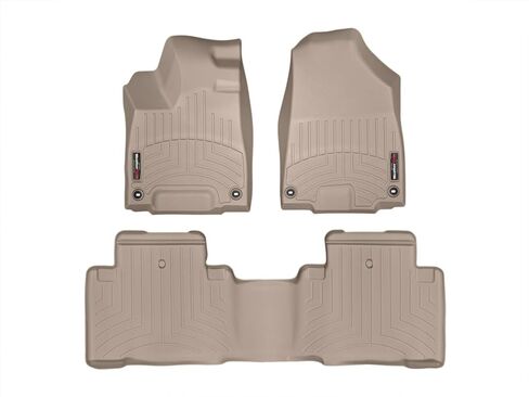 Weathertech Custom Fit FloorLiners for Acura MDX, MDX, MDX - 1st & 2nd Row (44576-1-2), Black in Saudi Arabia