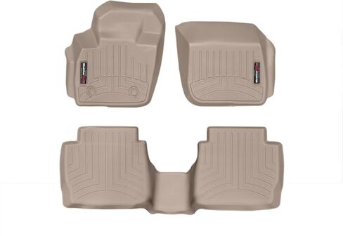 Weathertech Custom Fit FloorLiners for Ford Fusion, MKZ, 1st & 2nd Row (44483-1-2), Black in Saudi Arabia