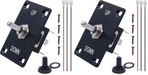 weideer Toggle Switch with UP/Down Panel Momentary 16A 250V (ON)/Off/(ON) 3 pin Heavy Duty Toggle Switch with Waterproof Cap and Wires for RV Car Boat E-TEN-123-M-X-B in Saudi Arabia