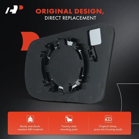 A-Premium Right Passenger Side Non-Heated Mirror Glass with Backing Plate Compatible with Nissan Altima 2013-2018 - Exterior Side View Convex Mirror in Saudi Arabia