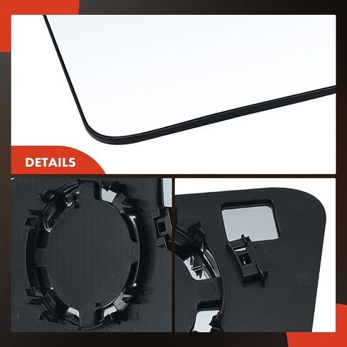 A-Premium Right Passenger Side Non-Heated Mirror Glass with Backing Plate Compatible with Nissan Altima 2013-2018 - Exterior Side View Convex Mirror in Saudi Arabia