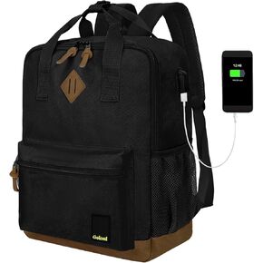 حقيبة ظهر للكمبيوتر المحمول من Goloni للرجال والنساء، حقيبة ظهر للسفر مع منفذ USB، تناسب كمبيوتر محمول مقاس 17 بوصة للعمل، وحمل الطيران in Kuwait