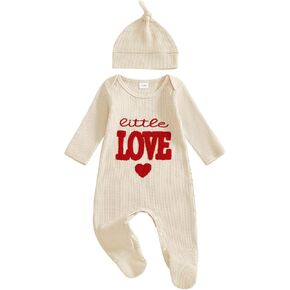 Ledy Champswiin Newborn Coming Home Outfit and Hat Baby Boy Girl Footie Romper Jumpsuit Cute Infant Clothes Set in Kuwait