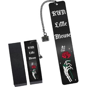 Dark Romance Merch Metal Bookmarks: Skull Rose Book Mark Clips with Charm, Enemies to Lovers Page Marker Reading Women, Bookish Gifts for Birthday Halloween School Office Supplies in Saudi Arabia