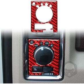 Red Real Carbon Fiber Kit Compatible with Dodge Ram 1500/2500/3500 2013 2014 2015 2016 2017 2018 Interior Accessories Car Inner Door Handle Paint Guard Cover Trim (Not fit Tradesman and Express trims) in Saudi Arabia