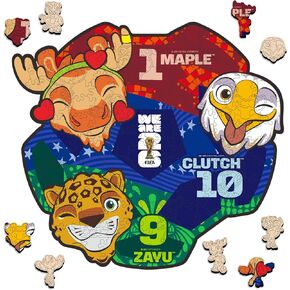 FIFA World Cup 2026 City Puzzle Kansas City Poster - Wooden Puzzle for Adult, 200 Pieces Irregular Shape Puzzle, 5MM Thick, Creative Collectible Gift for Fans, Officially Licensed Product, 9.3x11.8'' in Saudi Arabia