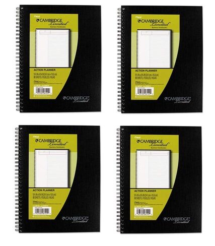 دفتر أعمال Cambridge 06122 Action Planner Side Bound، 7 1/2 × 9 1/2، أسود، 80 ورقة (MEA06122) in Saudi Arabia