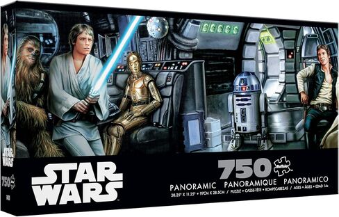 Buffalo Games - Panoramic Series - Star Wars - Jedi Training Begins - 750 Piece Jigsaw Puzzle for Adults - Challenging Puzzle Perfect for Game Nights - Finished Size is 38.25 x 11.25 in Saudi Arabia