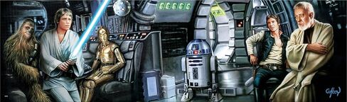 Buffalo Games - Panoramic Series - Star Wars - Jedi Training Begins - 750 Piece Jigsaw Puzzle for Adults - Challenging Puzzle Perfect for Game Nights - Finished Size is 38.25 x 11.25 in Saudi Arabia