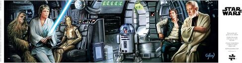 Buffalo Games - Panoramic Series - Star Wars - Jedi Training Begins - 750 Piece Jigsaw Puzzle for Adults - Challenging Puzzle Perfect for Game Nights - Finished Size is 38.25 x 11.25 in Saudi Arabia