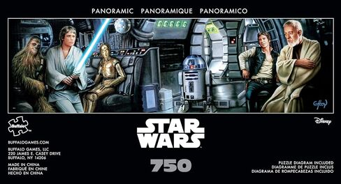 Buffalo Games - Panoramic Series - Star Wars - Jedi Training Begins - 750 Piece Jigsaw Puzzle for Adults - Challenging Puzzle Perfect for Game Nights - Finished Size is 38.25 x 11.25 in Saudi Arabia