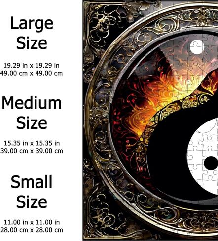 Wooden Puzzles for Adults, Unique Animal Shape Ying Yang Wooden Jigsaw Puzzles, Extraordinary Gift for Friends and Family, Wood Puzzles Adult, Perfect for Birthday Gift, Wood Cut Puzzles, Small in Saudi Arabia
