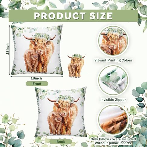 Baby Highland Cow Crib Bedding Set 3 Pcs Eucalyptus Leaf Highland Cow Baby Blanket, Sheet, Pillowcase Soft Flannel Nursery Bedding for Standard Crib and Toddler Mattress Newborns Gifts in Saudi Arabia