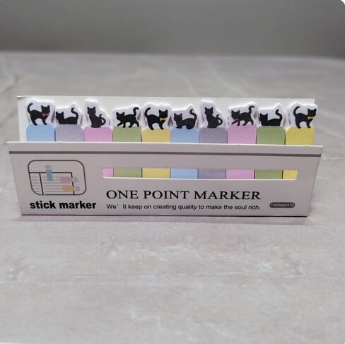 1 Pack of 150 Pcs Page Markers Sticky Notes Set, Self-Adhesive Bookmark Memo Flags, Stationery & Office Supplies, Cat in Saudi Arabia