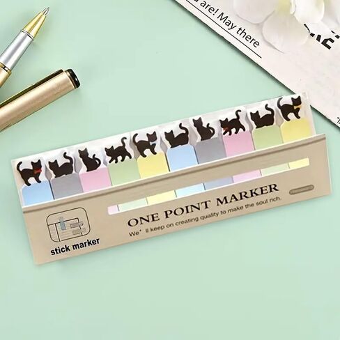 1 Pack of 150 Pcs Page Markers Sticky Notes Set, Self-Adhesive Bookmark Memo Flags, Stationery & Office Supplies, Cat in Saudi Arabia
