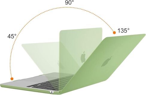 MOSISO Compatible with MacBook Air 13 inch Case 2024-2022 M3 A3113 M2 A2681 Touch ID, Plastic Hard Case&Keyboard Skin&Screen Film&Type C Adapter&Polyester Multifunctional Bag, Chartreuse&Antique Green in Saudi Arabia