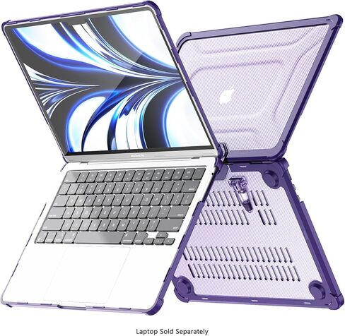 SaharaCase - حافظة من سلسلة Raider شديدة التحمل مع حامل لجهاز MacBook Air مقاس 15 بوصة (2022–2025، M2–M4)، وردي، (LT00059) in Saudi Arabia