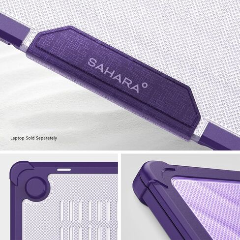 SaharaCase - حافظة من سلسلة Raider شديدة التحمل مع حامل لجهاز MacBook Air مقاس 15 بوصة (2022–2025، M2–M4)، وردي، (LT00059) in Saudi Arabia