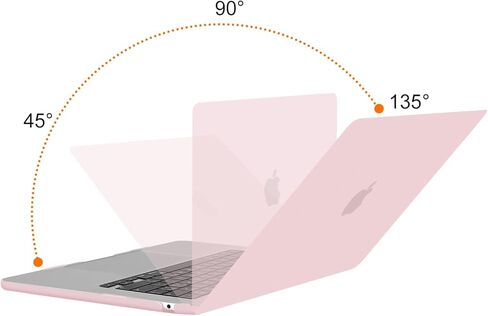 حافظة MOSISO متوافقة مع جهاز MacBook Air 13.6 بوصة إصدار 2022 2023 2024 M3 A3113 M2 A2681، حافظة بلاستيكية صلبة وغطاء لوحة مفاتيح وواقي شاشة ونوع C وحقيبة مع جيوب، وردي فاتح وطباشير وردي in Kuwait