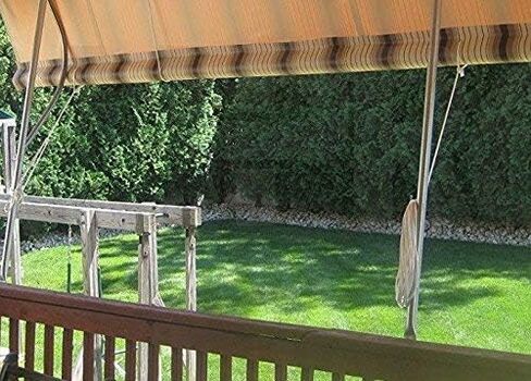 1 ALAZCO بطول 80 قدمًا. حبل خط علم متعدد الأغراض من مادة البولي بروبيلين الماسي القوي للغاية - مقاوم للطقس وممتص للصدمات وشديد التحمل من البوليستر بسمك 1/4 بوصة (حبل واحد فقط) in Kuwait