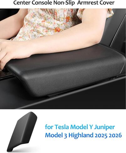 غطاء مسند ذراع وحدة التحكم المركزية لـ Tesla 2024 2025 Model 3 Highland 2025 Model Y Juniper غطاء وحدة التحكم المركزية TPE غطاء حامي وحدة التحكم المركزية غطاء مسند ذراع وحدة التحكم المركزية ملحقات داخلية بيضاء in Kuwait