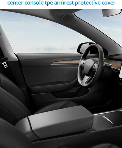 غطاء مسند ذراع وحدة التحكم المركزية لـ Tesla 2024 2025 Model 3 Highland 2025 Model Y Juniper غطاء وحدة التحكم المركزية TPE غطاء حامي وحدة التحكم المركزية غطاء مسند ذراع وحدة التحكم المركزية ملحقات داخلية بيضاء in Kuwait