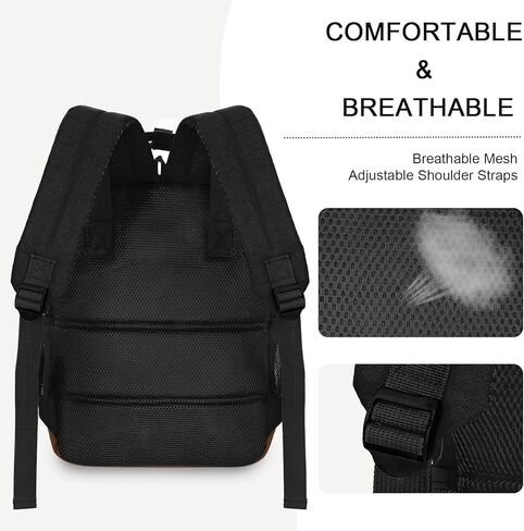 حقيبة ظهر للكمبيوتر المحمول من Goloni للرجال والنساء، حقيبة ظهر للسفر مع منفذ USB، تناسب كمبيوتر محمول مقاس 17 بوصة للعمل، وحمل الطيران in Kuwait