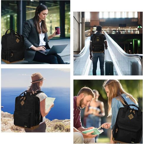 حقيبة ظهر للكمبيوتر المحمول من Goloni للرجال والنساء، حقيبة ظهر للسفر مع منفذ USB، تناسب كمبيوتر محمول مقاس 17 بوصة للعمل، وحمل الطيران in Kuwait