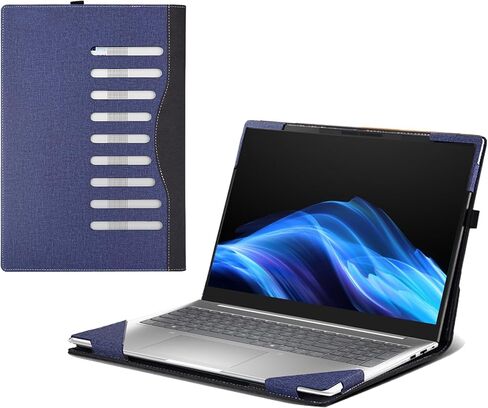 حافظة كمبيوتر محمول لجهاز HP ProBook 4 G1i مقاس 16 بوصة (EliteBook 6G1i|G1a 8G1i |G1a) حقيبة واقية من جلد البولي يوريثان مقاس 16 بوصة قابلة للفصل (رمادي داكن) in Saudi Arabia