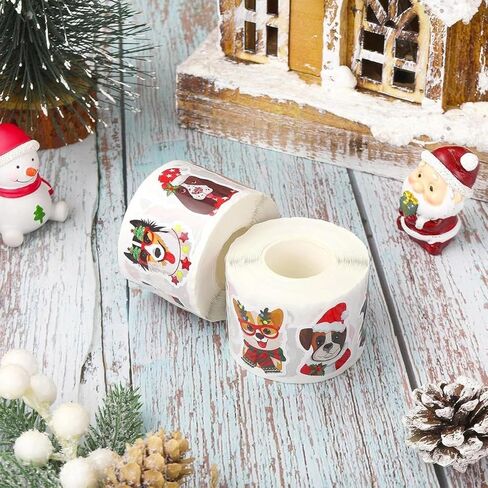 500 Stickers/roll Christmas Series Gift Bottle Decoration Stickers Baking Envelope, Suitable For Christmas Crafts, Scrapbooks, And Gift Decoration in Saudi Arabia