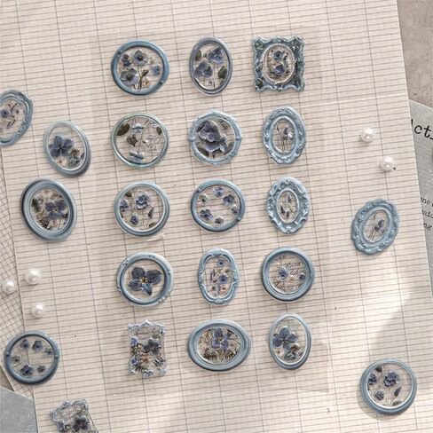 1 Pack Vintage Floral Decorative Stickers for Journaling, Scrapbooking, DIY Projects(Each Pack Contains 15 Unique Patterns) in Saudi Arabia