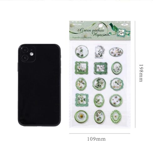 1 Pack Vintage Floral Decorative Stickers for Journaling, Scrapbooking, DIY Projects(Each Pack Contains 15 Unique Patterns) in Saudi Arabia