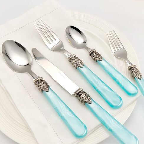 REVERIE Collection 18/10 Stainless Steel Vintage Flatware set,Sliverware set,Dishwasher safe (30, Champagne) in Saudi Arabia
