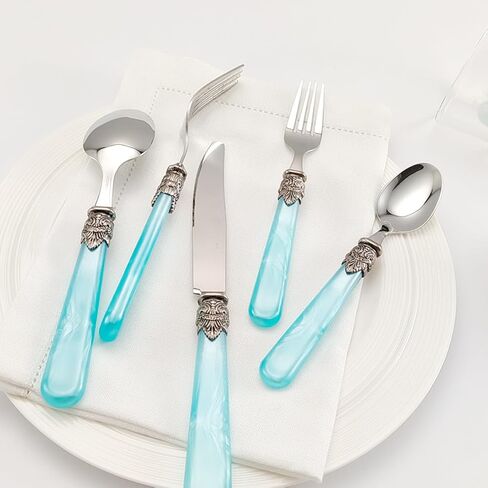 REVERIE Collection 18/10 Stainless Steel Vintage Flatware set,Sliverware set,Dishwasher safe (30, Champagne) in Saudi Arabia
