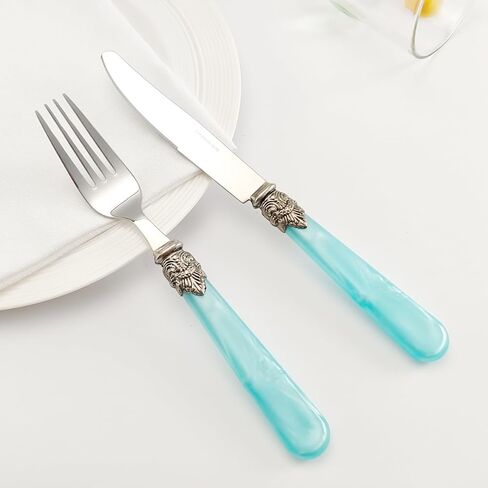 REVERIE Collection 18/10 Stainless Steel Vintage Flatware set,Sliverware set,Dishwasher safe (30, Champagne) in Saudi Arabia