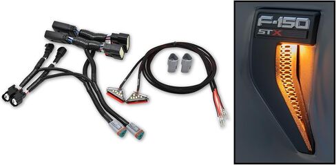 مجموعة إضاءة فتحة التهوية من Starkey Products متوافقة مع Ford F-150 2021-2026 (العنبر، 2021-2023 هالوجين أو المصابيح الأمامية العاكسة LED) in Kuwait