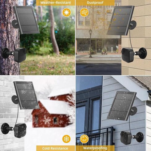 لوحة شمسية للكاميرا الوامضة، متوافقة مع كاميرا Blink Outdoor 4 (الجيل الرابع) لوحة شحن بالطاقة الشمسية 4 وات، شاحن شمسي للكاميرا الخارجية، مجهز بسلك طاقة خارجي بطول 10 أقدام، زاوية قابلة للتعديل، IP65 in Kuwait