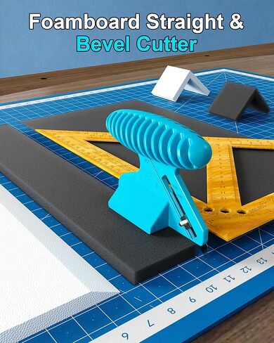 Foamboard Cutter Tool, FoamBoard Straight/Bevel Cutter Used to Cut Eva Foam, Foam Cutter Adjustable 45° or 90° For DIY Craft, Small Cutting Project, Blue, 1-Pack in Saudi Arabia