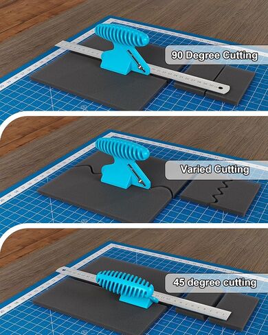 Foamboard Cutter Tool, FoamBoard Straight/Bevel Cutter Used to Cut Eva Foam, Foam Cutter Adjustable 45° or 90° For DIY Craft, Small Cutting Project, Blue, 1-Pack in Saudi Arabia