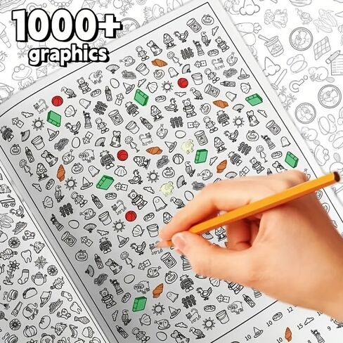 كتاب تلوين تفاعلي للأطفال بعمر 3 سنوات فما فوق مع أكثر من 800 صورة، وكتاب أنشطة التعلم والتلوين لمرحلة ما قبل المدرسة للفتيات والفتيان، والحروف ووسائل النقل والأرقام والحيوانات in Saudi Arabia
