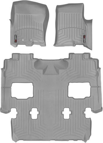 بطانات أرضية مخصصة من Weathertech لسيارة Ford Expedition، Navigator، مجموعة كاملة (443531-4410402)، أسود in Saudi Arabia